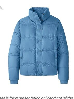 Patagonia Pale Blue women’s silent down Insulated Jacket size large